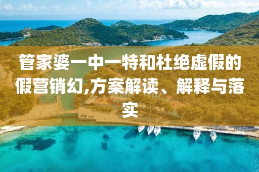 管家婆一中一特和杜绝虚假的假营销幻,方案解读、解释与落实